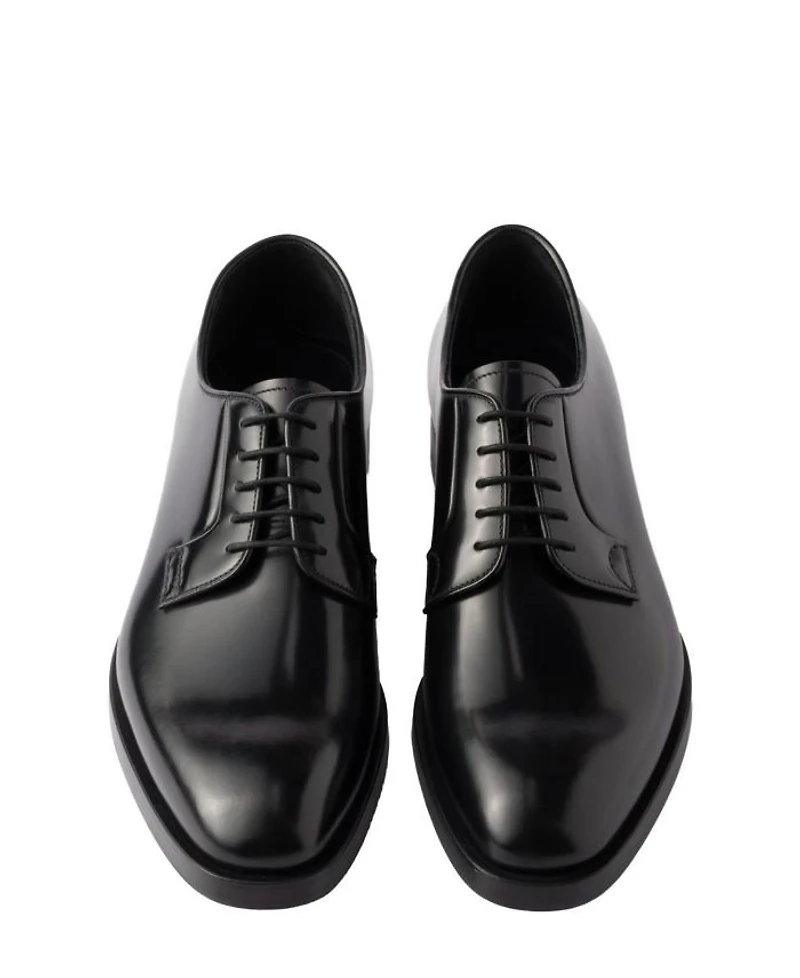Men's Brushed Leather Lace-Up Shoes