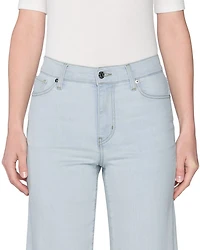 Le Slim Palazzo High Rise Wide Leg Jeans Feather