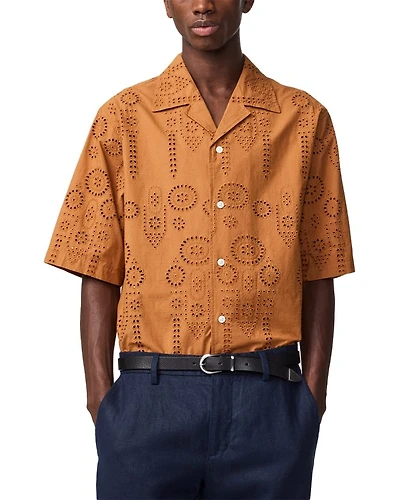 Ben Relaxed Fit Eyelet Camp Shirt