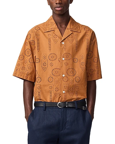 NN07 Ben Relaxed Fit Eyelet Camp Shirt