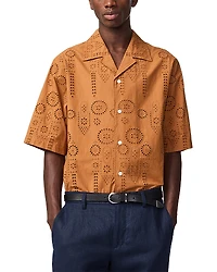NN07 Ben Relaxed Fit Eyelet Camp Shirt