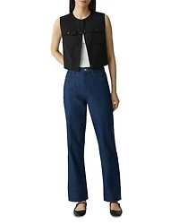 Fitted Sleeveless Linen Vest