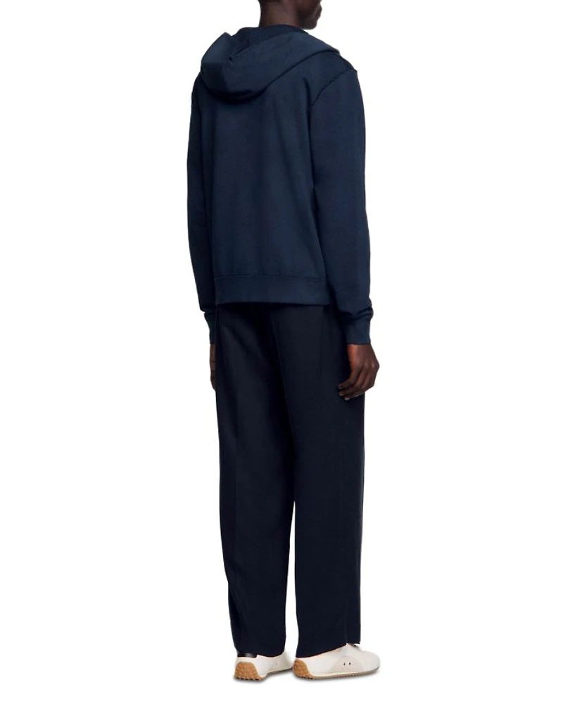 Faded Zip Front Hoodie