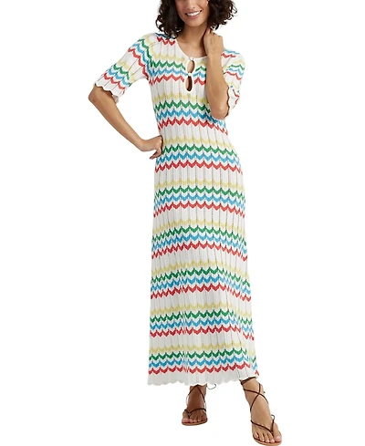 Chinti & Parker Women's Cotton Chevron Stitch Dress