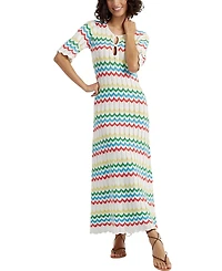 Chinti & Parker Women's Cotton Chevron Stitch Dress