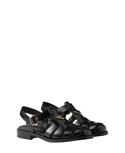 Prada Women's Brushed Leather Fisherman Sandals