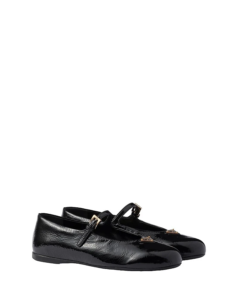 Prada Women's Naplak Patent Leather Ballerinas