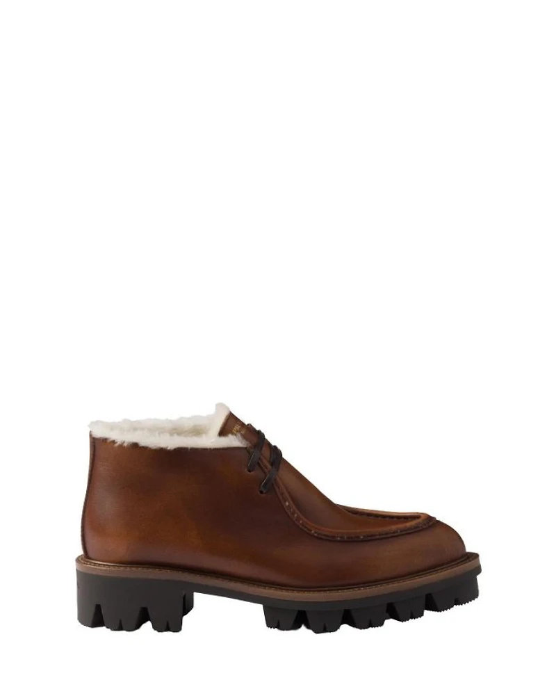 Women's Leather and Shearling Booties