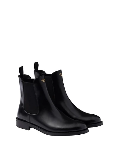Women's Brushed Leather Ankle Boots