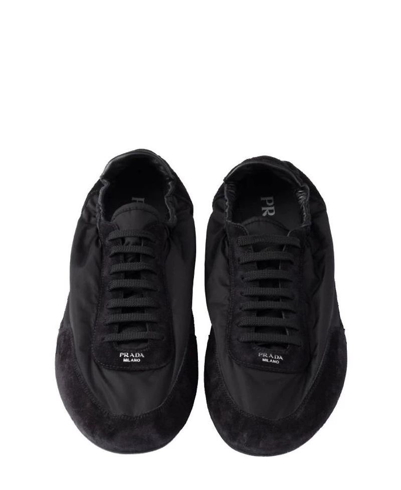 Men's Collapse Re-Nylon and Suede Elasticized Sneakers