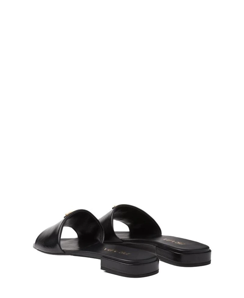 Women's Saffiano Patent Leather Slides