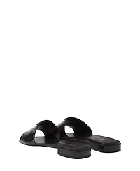 Women's Saffiano Patent Leather Slides