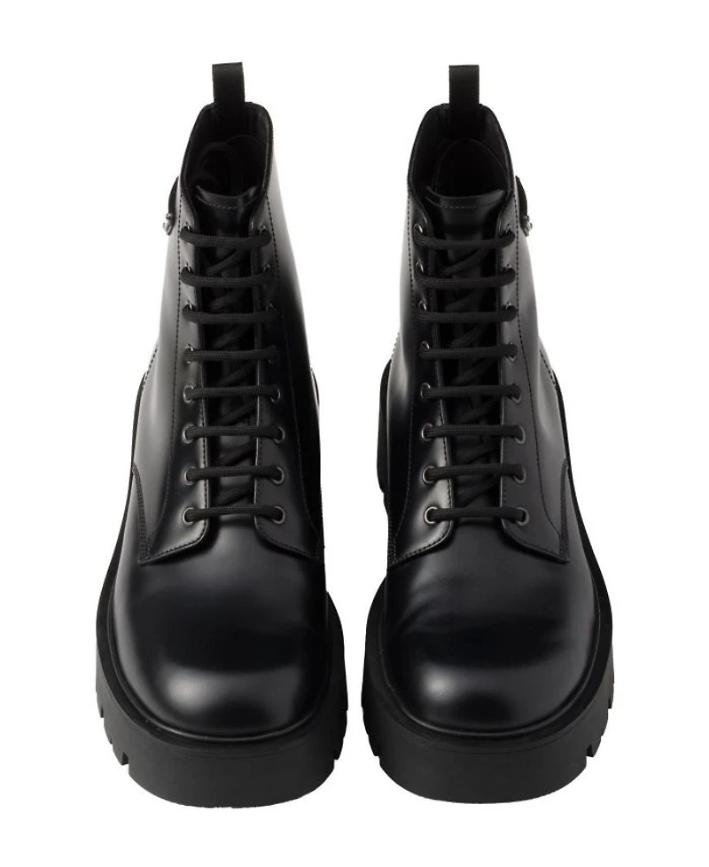 Men's Brushed Leather Combat Boots