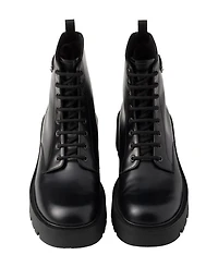 Men's Brushed Leather Combat Boots