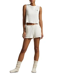 Polo Ralph Lauren Gathered Waist Boxer Pajama Set