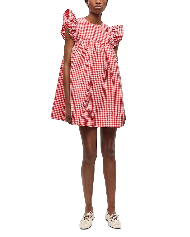 Ganni Gingham Mini Dress