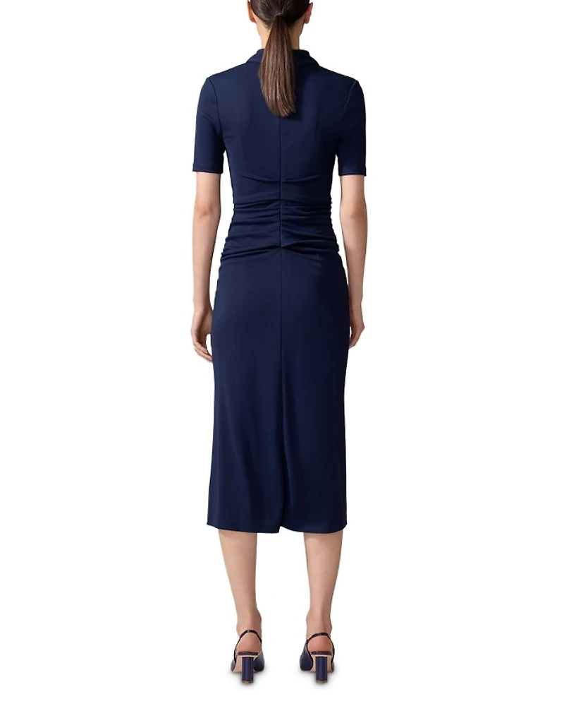Ruched Polo Dress