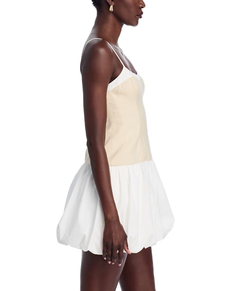 Fifi Bubble Hem Poplin Mini Dress