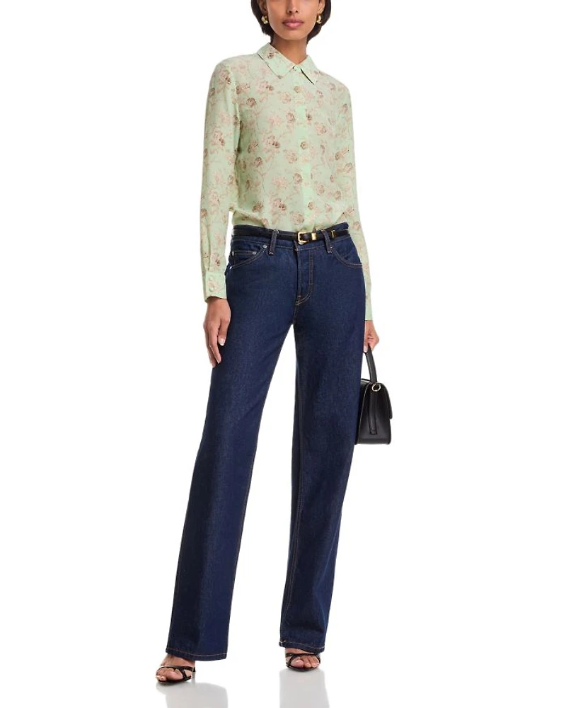 Willa Silk Button Front Top