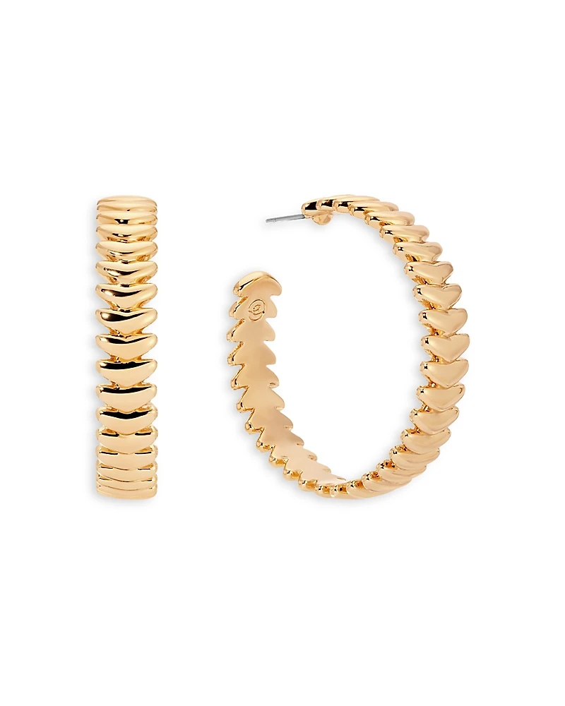 Ettika Metal Moderna Large Half Hoop Earrings