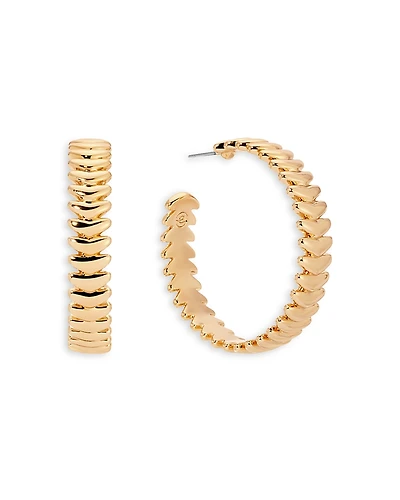 Ettika Metal Moderna Large Half Hoop Earrings