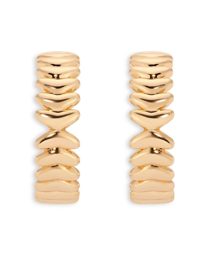 Metal Moderna Medium Half Hoop Earrings