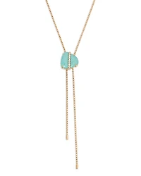 Turquoise Solstice Turquoise & Cubic Zirconia Lariat Necklace, 33"