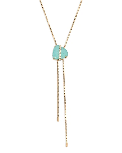 Ettika Turquoise Solstice Turquoise & Cubic Zirconia Lariat Necklace, 33