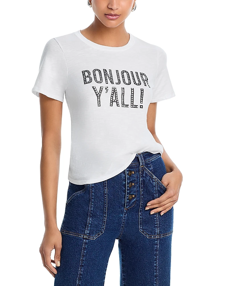 Cinq a Sept Heatset Bonjour Yall Shrunken Tee