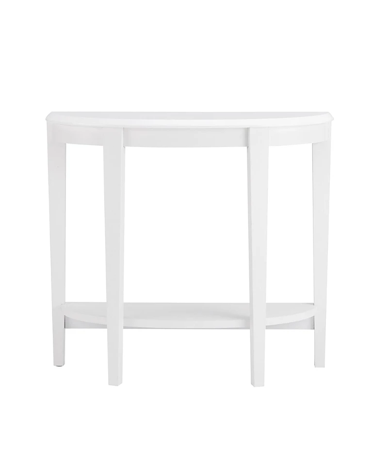 Furniture of America Yara Half-Moon Console Table with Shelf