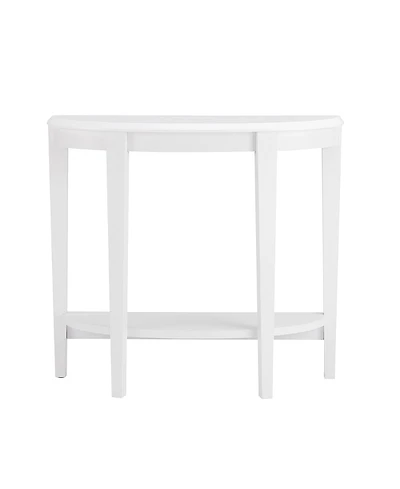 Furniture of America Yara Half-Moon Console Table with Shelf