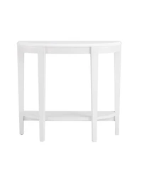 Furniture of America Yara Half-Moon Console Table with Shelf