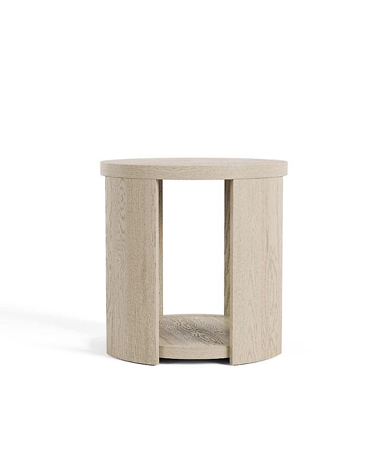 Furniture of America Piez 1-Shelf Round End Table