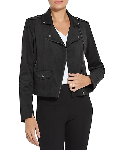 Lysse Plus Amelia Moto Faux Leather Jacket