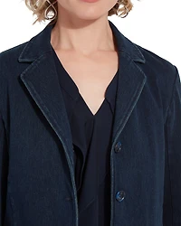 Della Denim Cropped Blazer
