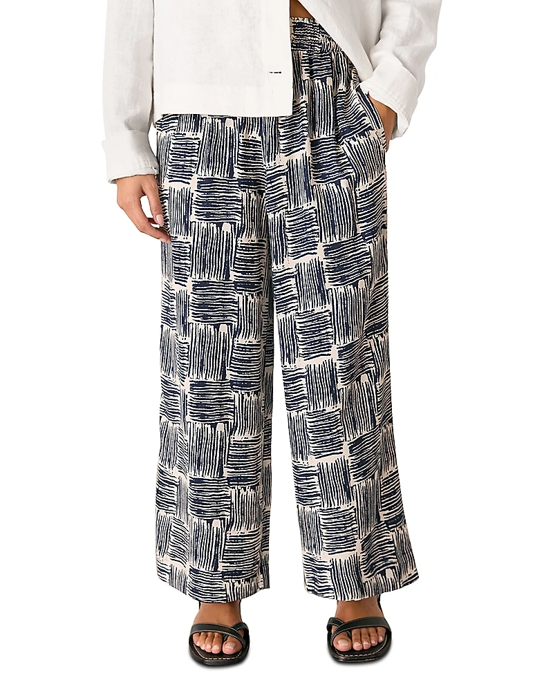Whistles Petites Hatch Squares Cropped Pants