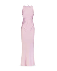 La Lune High Neck Ruched Gown