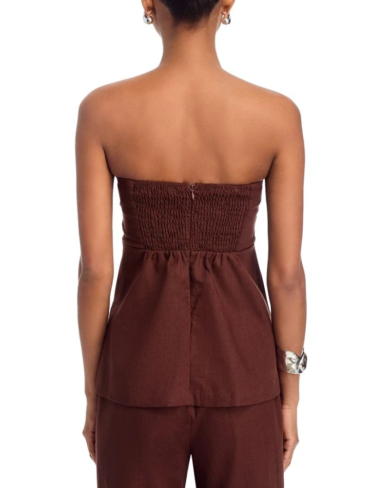 Barbara Smocked Strapless Top