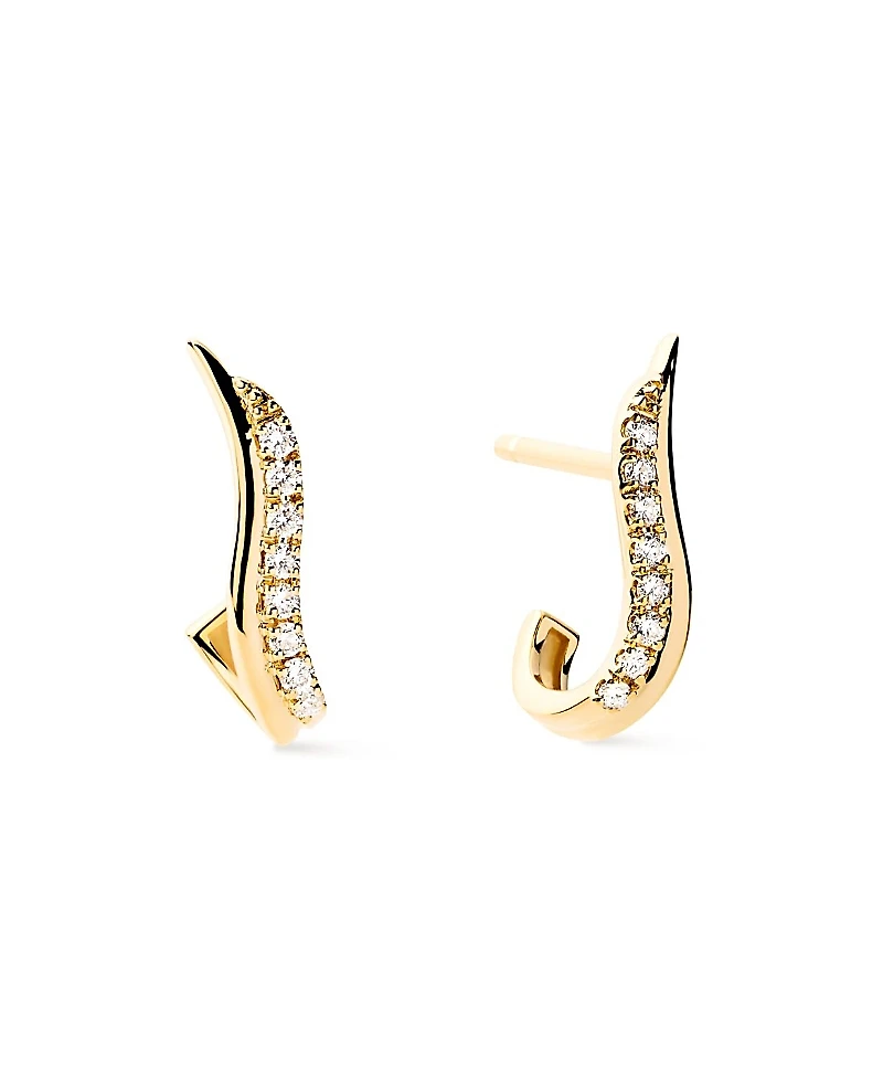 Ana Luisa Solid Gold Lab Grown Diamond Flame Studs