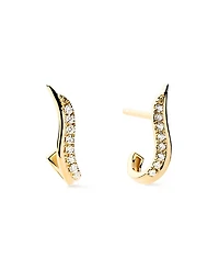 Ana Luisa Solid Gold Lab Grown Diamond Flame Studs