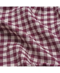 Gingham Linen Fitted Sheet