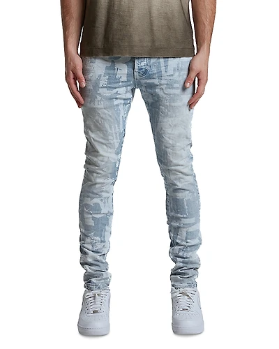 Purple Brand Grunge Print Skinny Jeans