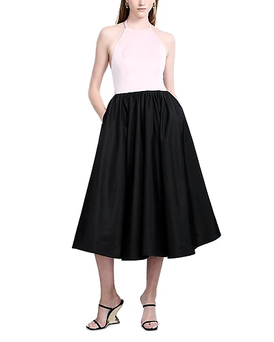 Bcbgmaxazria Halter Neck Midi Dress