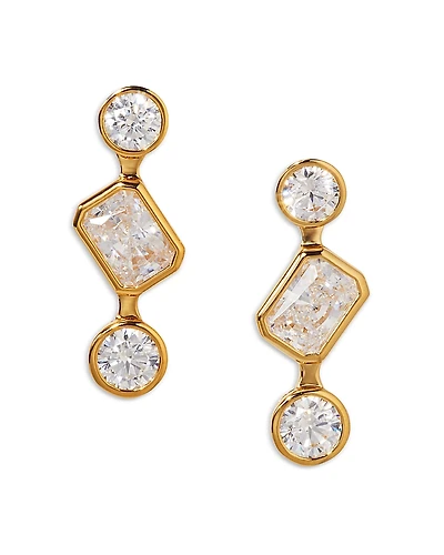 Nadri Bklyn Cubic Zirconia Trio Drop Earrings