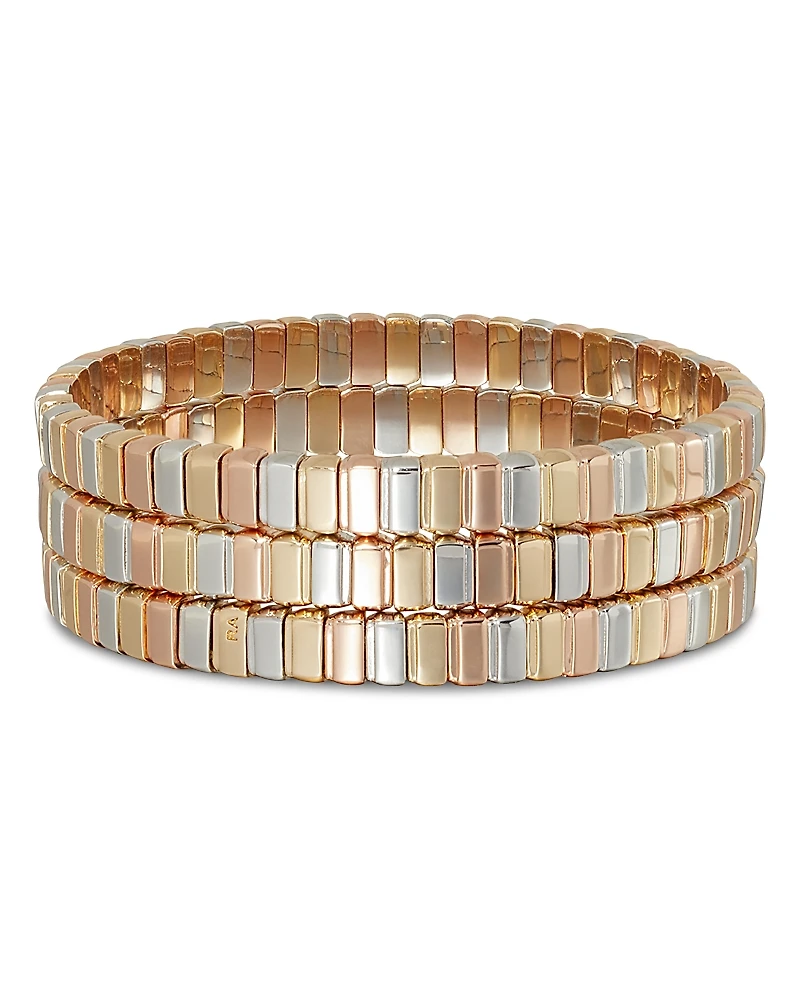 Roxanne Assoulin Flat Cobra Stretch Bracelet, Set of 3