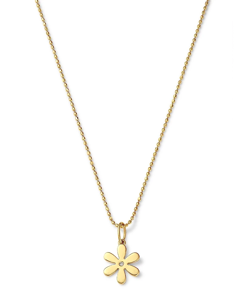 Sydney Evan 14K Yellow Gold Diamond Accent Daisy Pendant Necklace, 18