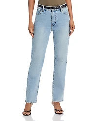 Frame The Borrowed High Rise Ankle Slim Jeans