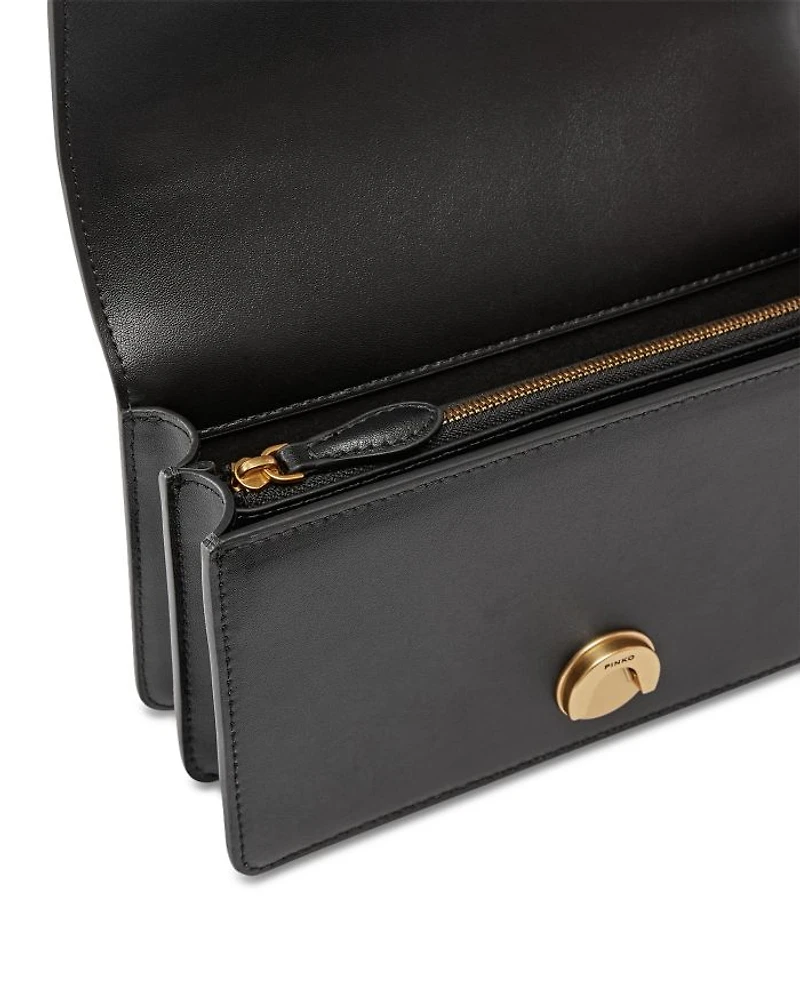 Love One Black Leather Mini Bag