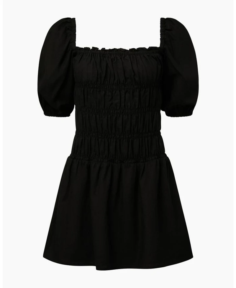Air Linen Smocked Mini Dress
