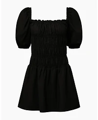 Air Linen Smocked Mini Dress